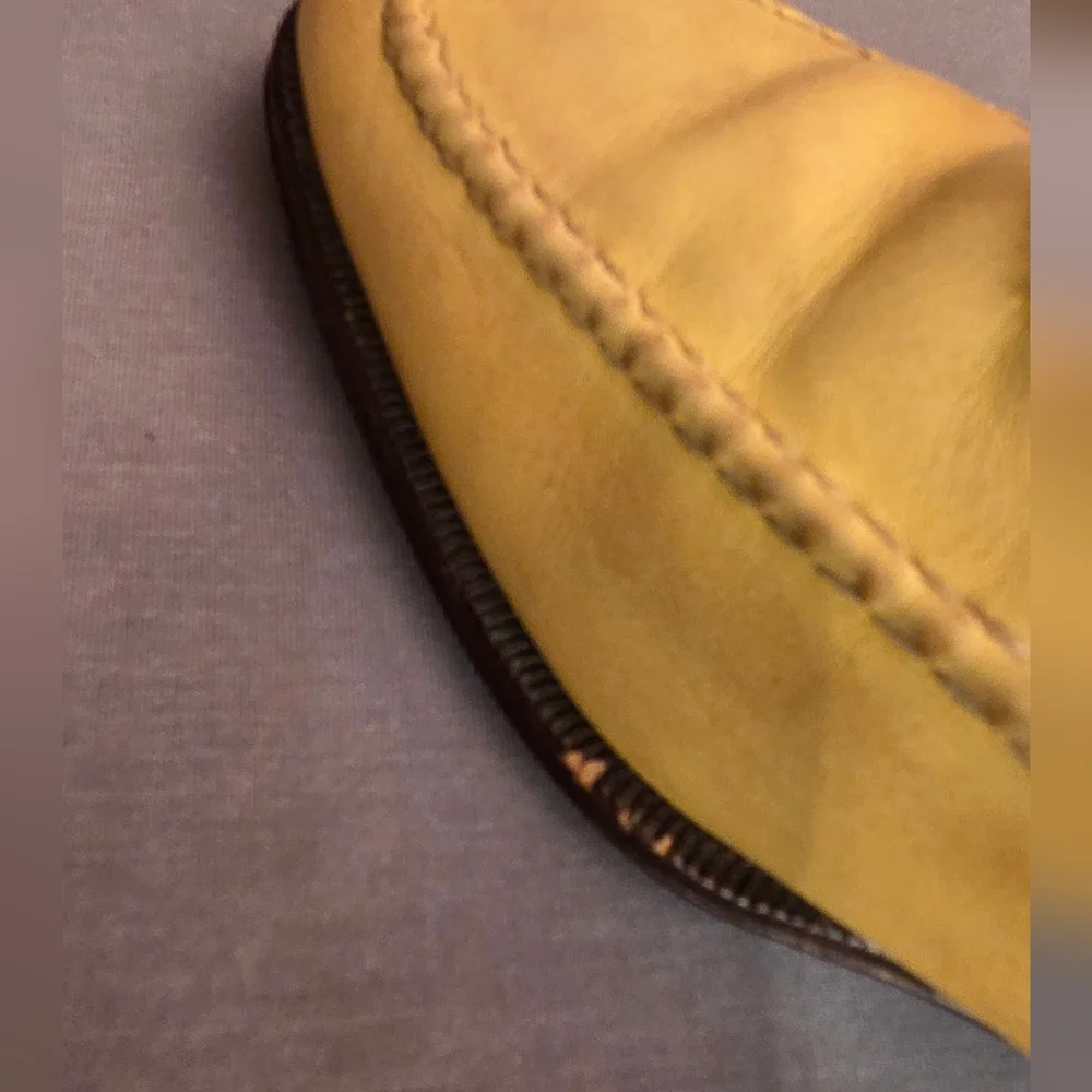 Sutor Mantellassi Women's Yellow Leather Tassled Loafers Size 8.5 - Picture 8 of 8